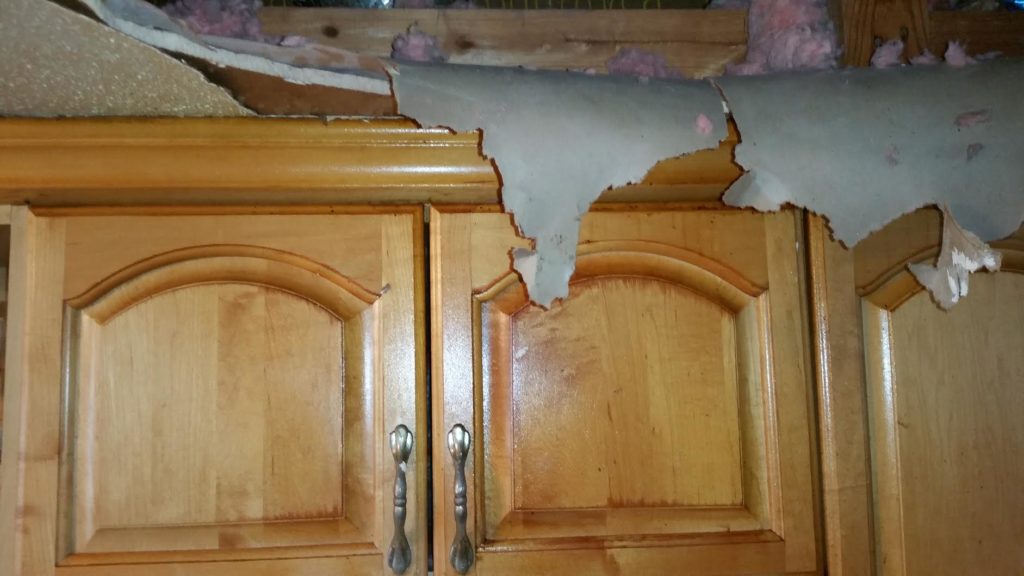 Damaged cabinets