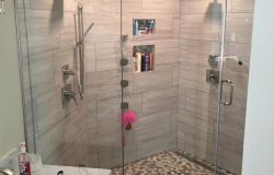 Houston Remodeling Contractors Contructs A New Rain Shower with Body Jets and A Steamer